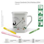 215 - CANECA QUADRADA RISQUE E RABISQUE 250ml